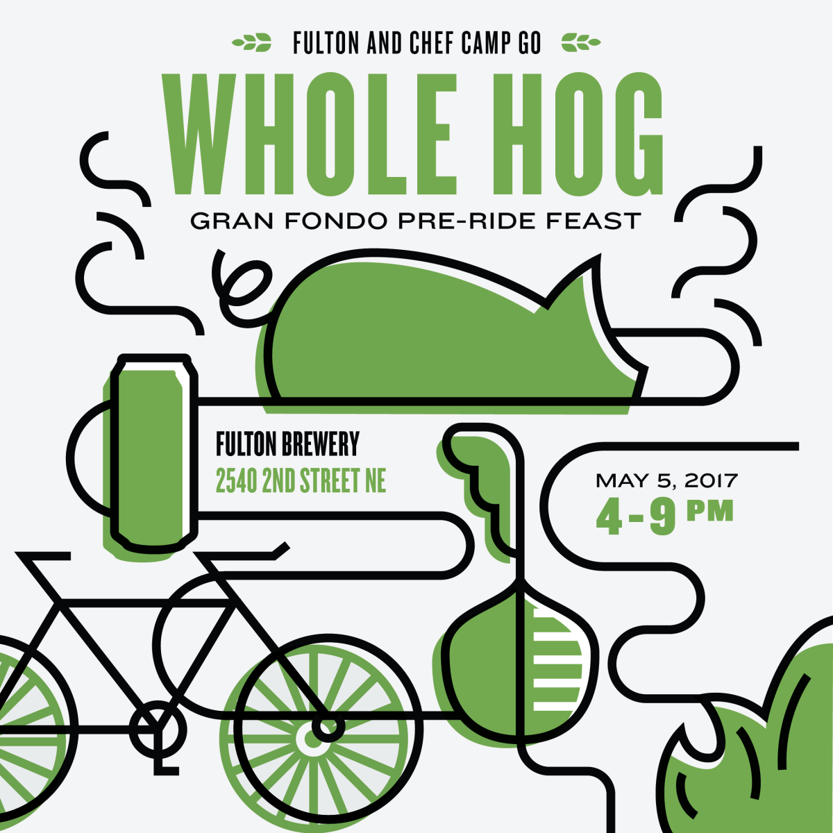 Fulton & Chef Camp go "Whole Hog" (a pre-fondo feast)